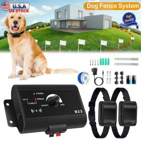 Electric Dog Fence System Pet Tone Shock Boundary Containment Water Resistant Collar Receiver For Small Medium Large Dog