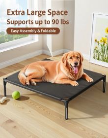 Pet Bed, No Assembly Required, Foldable, Portable, Waterproof & Moisture-Proof, Breathable & Antibacterial, All-Season Sleeping Mat for Cats and (Color: Oxford cloth XL)